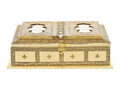 Gold Wooden Holy Khana kaba Quran Box/Rehal Box_#03 (No Quran only Box)