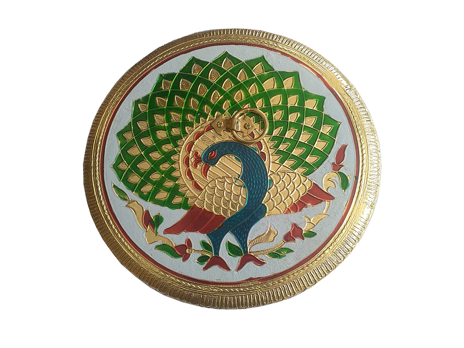 Peacock Rounded Wooden Dry Fruit Box_#6