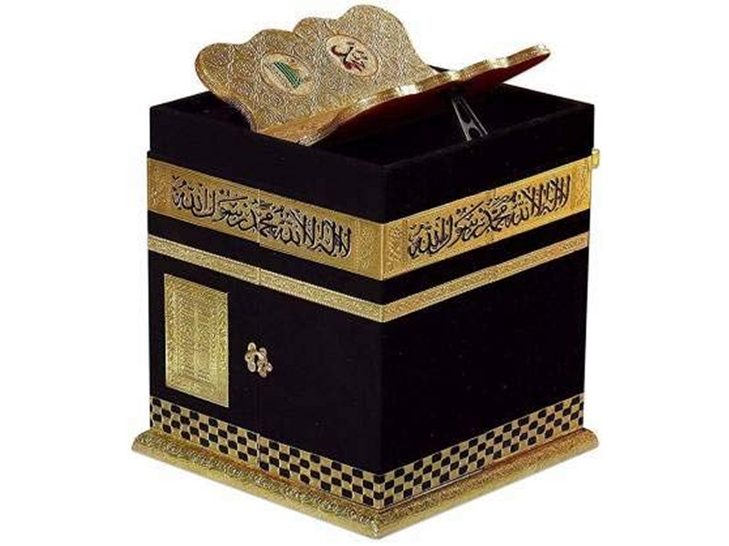 Wooden Holy Khana kaba Quran Box/Rehal Box_#01 (No Quran only Box)