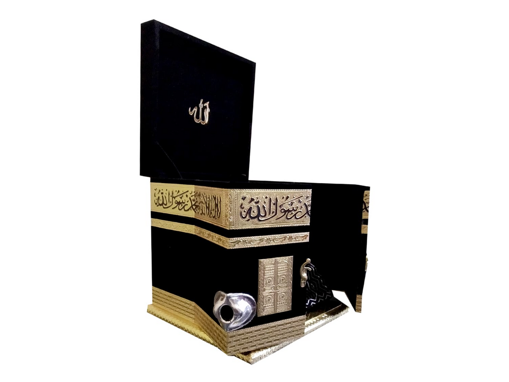 Wooden Holy Khana kaba Quran Box/Rehal Box_12x12 inch (No Quran only Box)