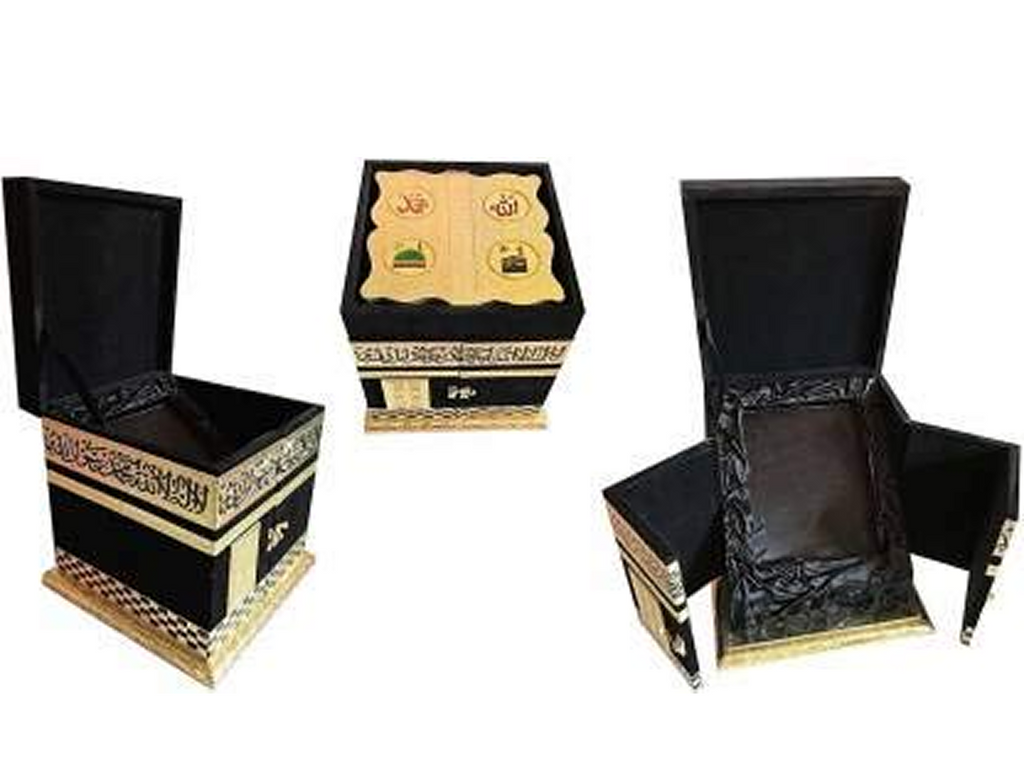 Wooden Holy Khana kaba Quran Box/Rehal Box_#01 (No Quran only Box)