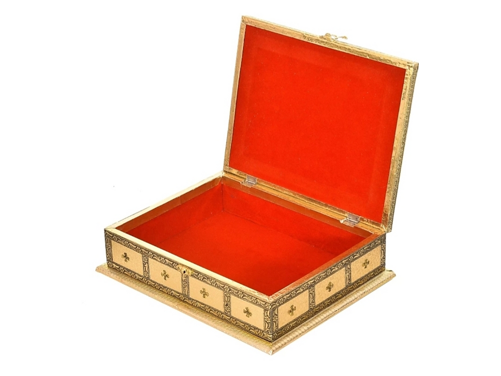Gold Wooden Holy Khana kaba Quran Box/Rehal Box_#03 (No Quran only Box)
